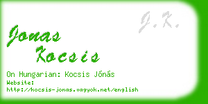 jonas kocsis business card
